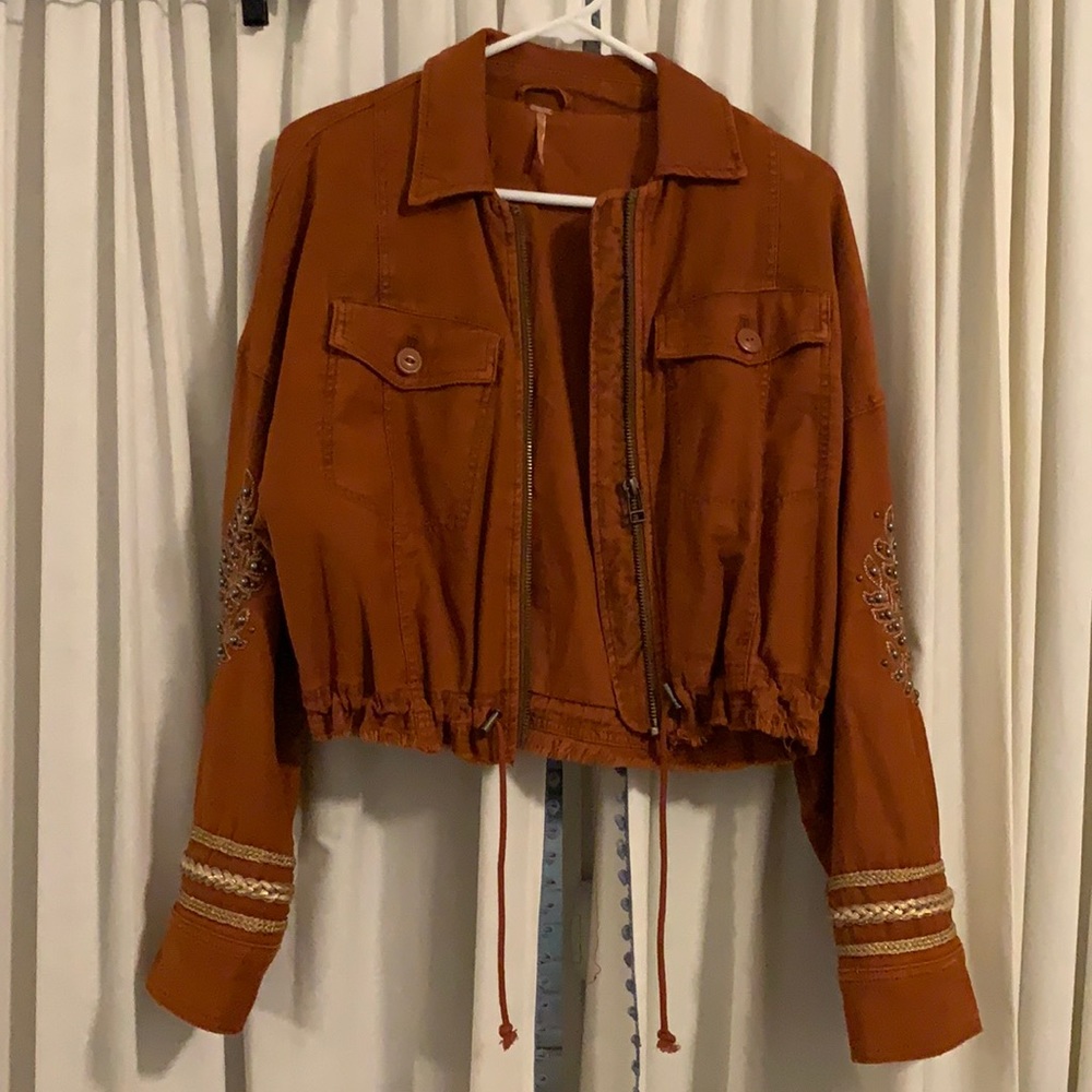 Rust free people jacket XS